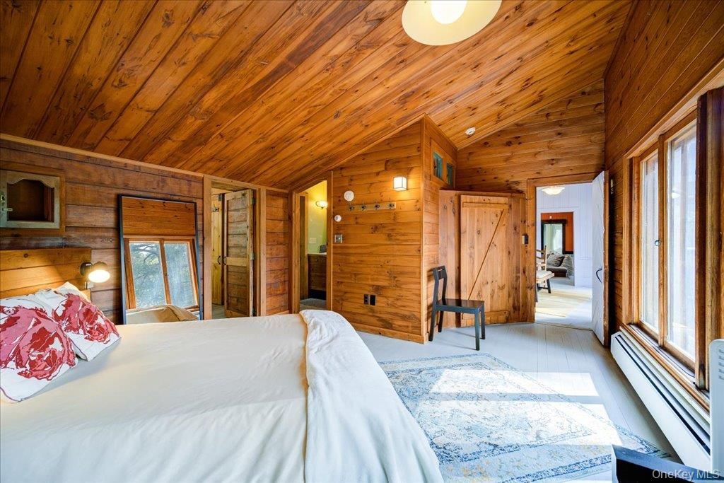 Bedroom, Interior, Wooden Ceilings, Wooden Walls