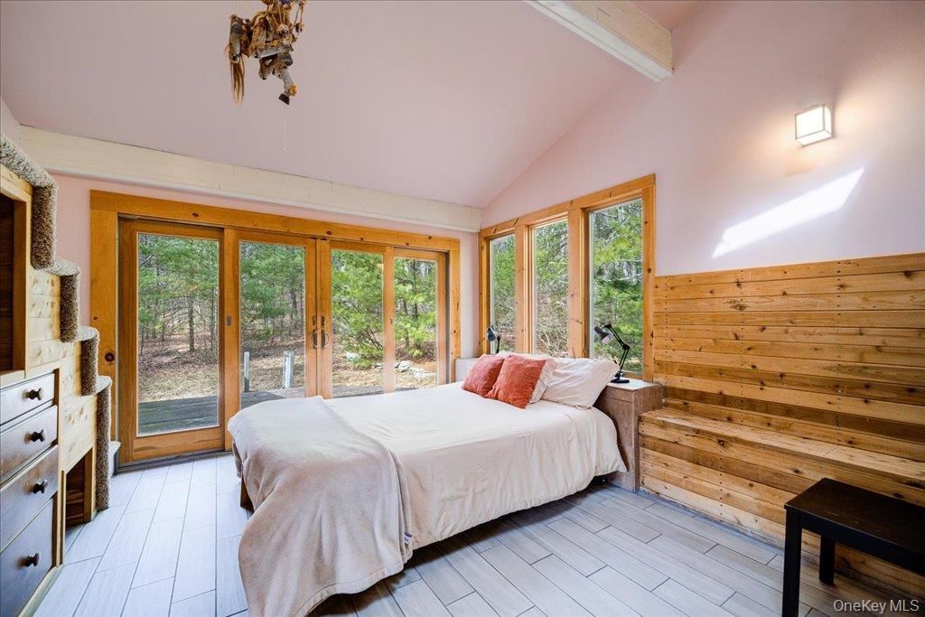 Bedroom, Interior, Wood Texture Flooring, Wooden Walls