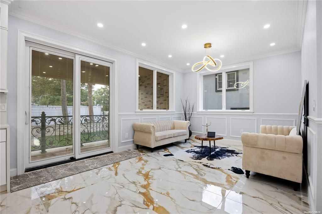 Interior, Living room, Marble, Pendant Lights, Recessed Lighting