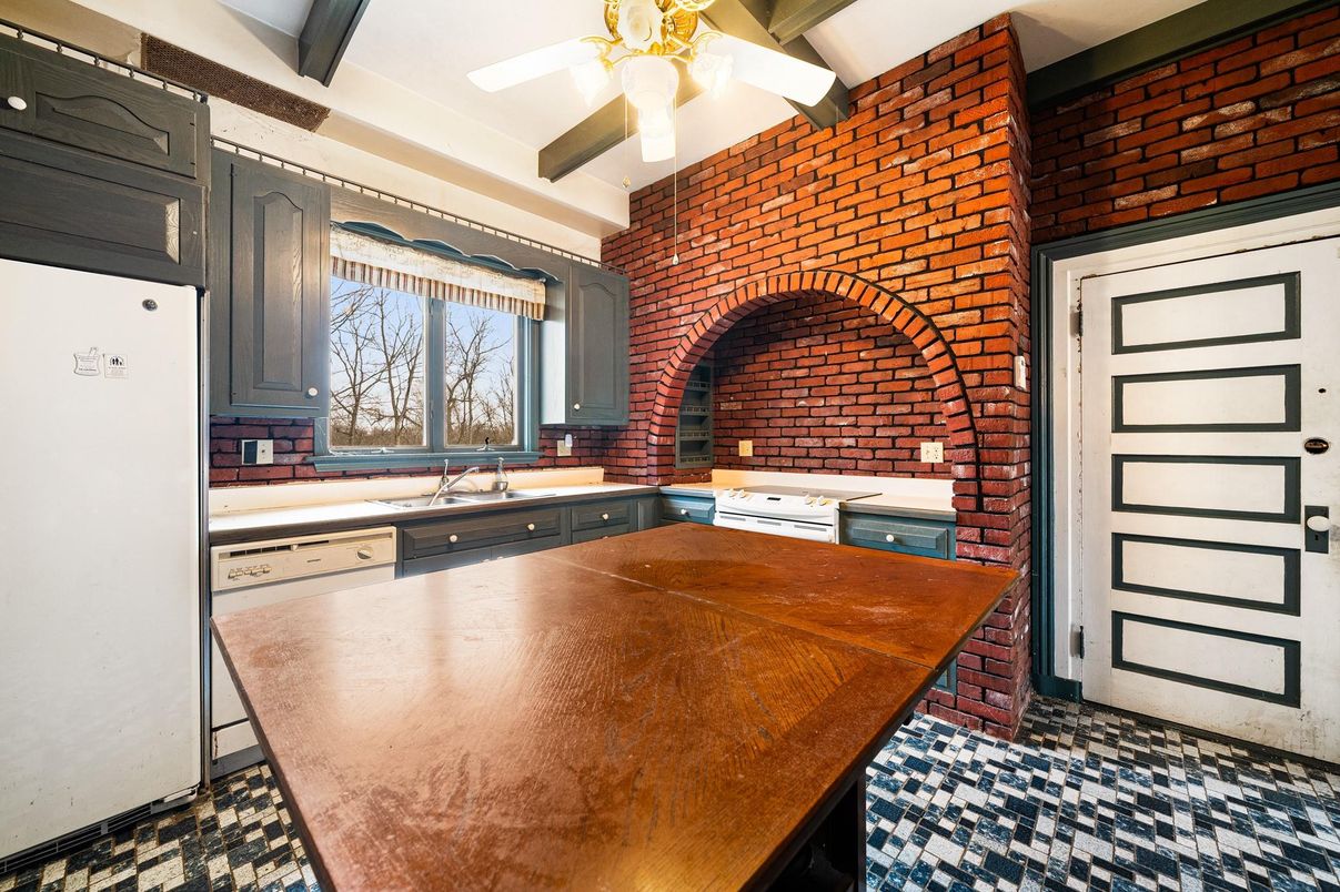Dining room, Interior, Kitchen, Stone Walls