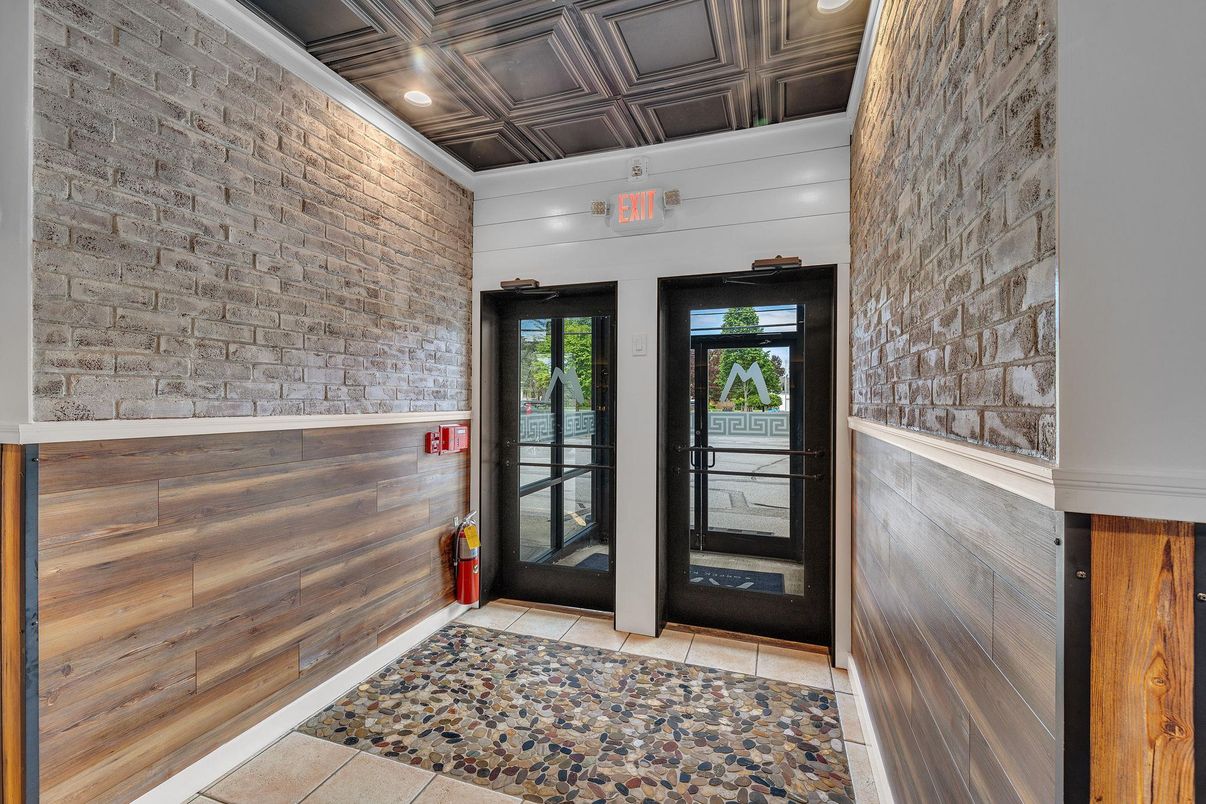 Interior, Recessed Lighting, Stone Walls, Wooden Walls