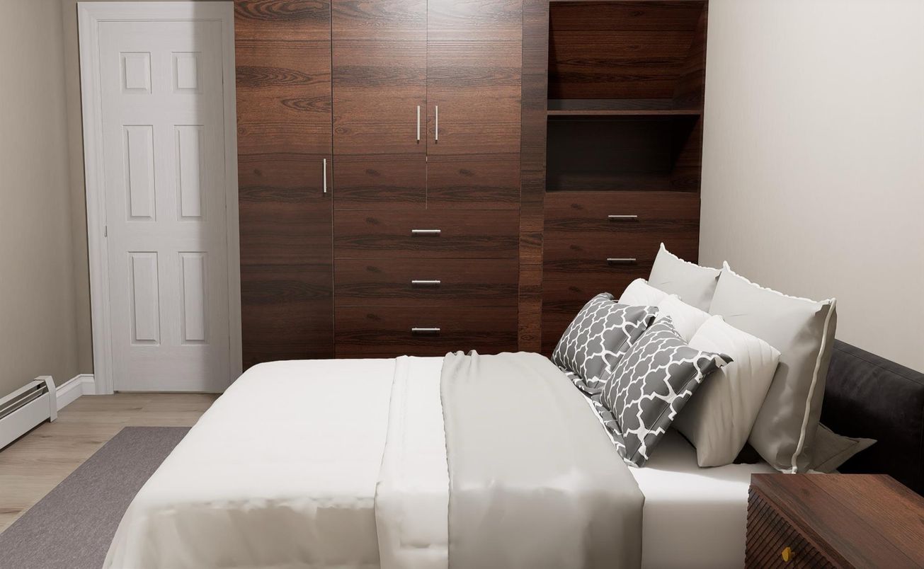 Bedroom, Interior, Wood Texture Flooring