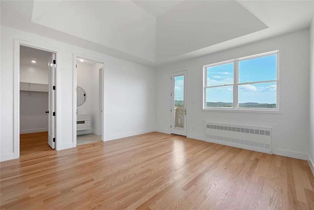 Bathroom, Empty room, Interior, Recessed Lighting, Wood Texture Flooring