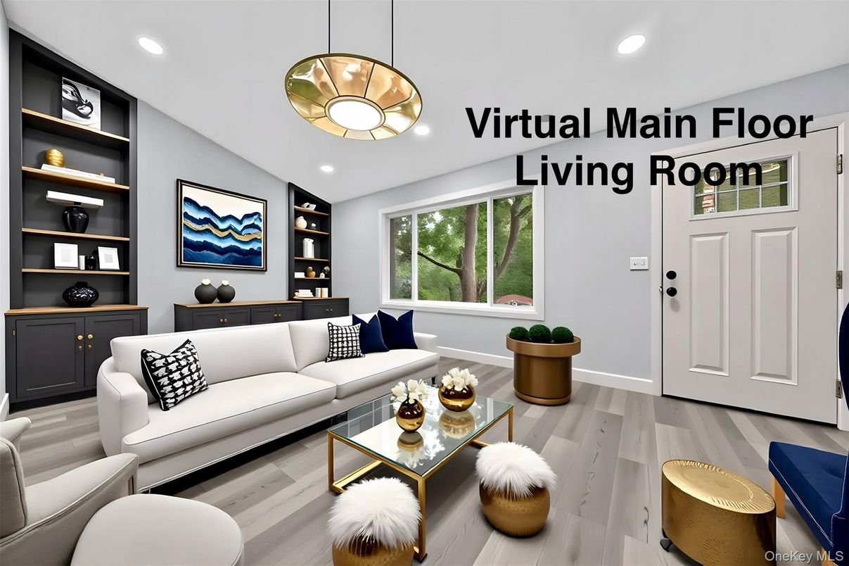 Interior, Living room, Pendant Lights, Recessed Lighting, Wood Texture Flooring