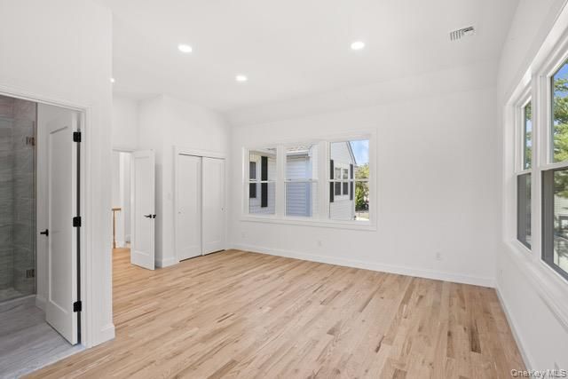 Bathroom, Empty room, Interior, Recessed Lighting, Wood Texture Flooring