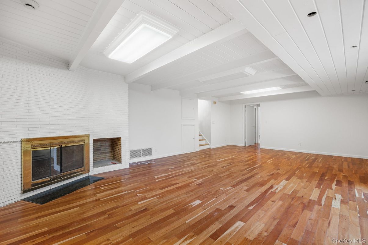 Empty room, Fireplace, Interior, Wood Texture Flooring