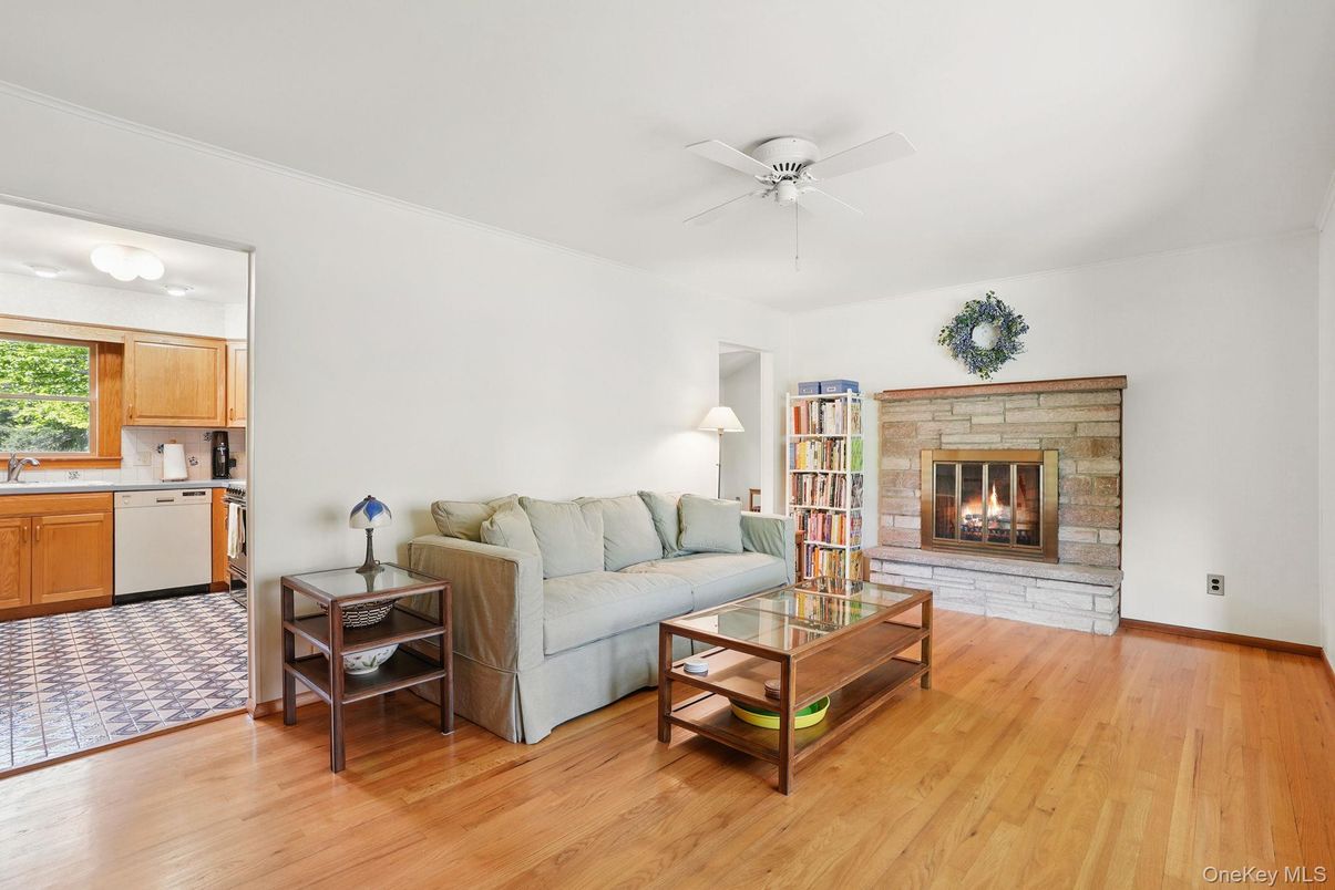 Fireplace, Interior, Kitchen, Living room, Wood Texture Flooring
