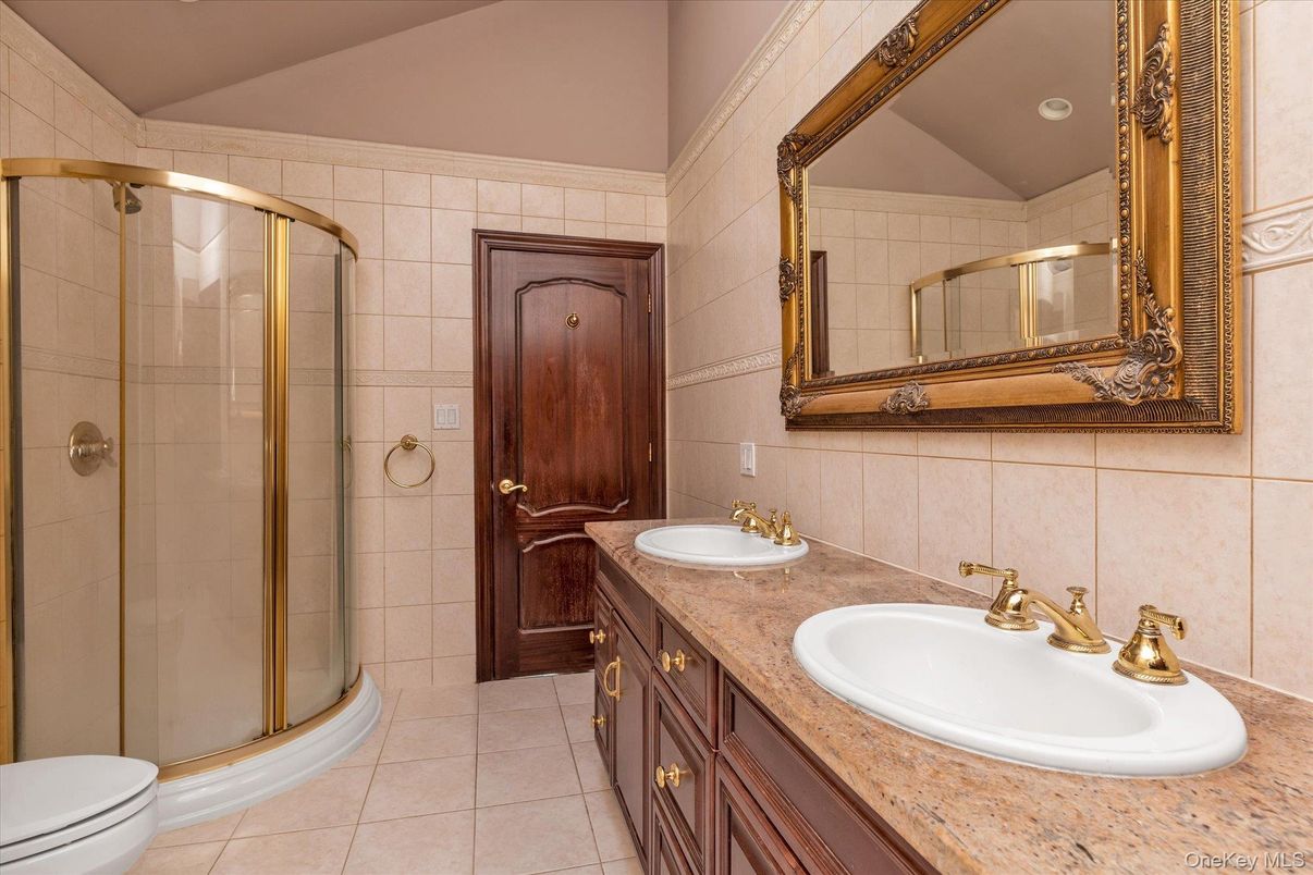 Bathroom, Dual Sink Vanities, Glass Shower, Interior