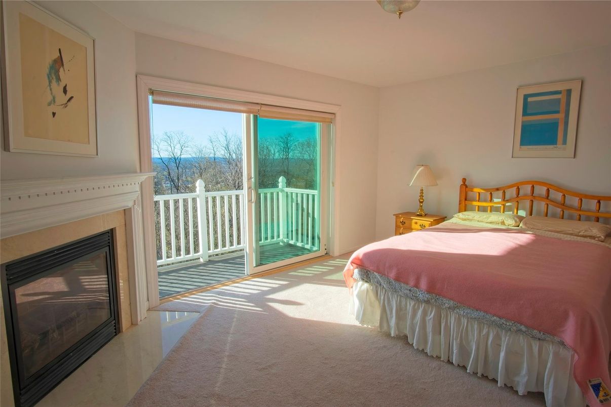 Bedroom, Fireplace, Interior