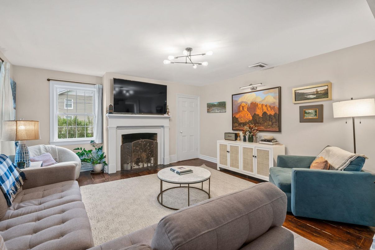 Fireplace, Interior, Living room, Wood Texture Flooring