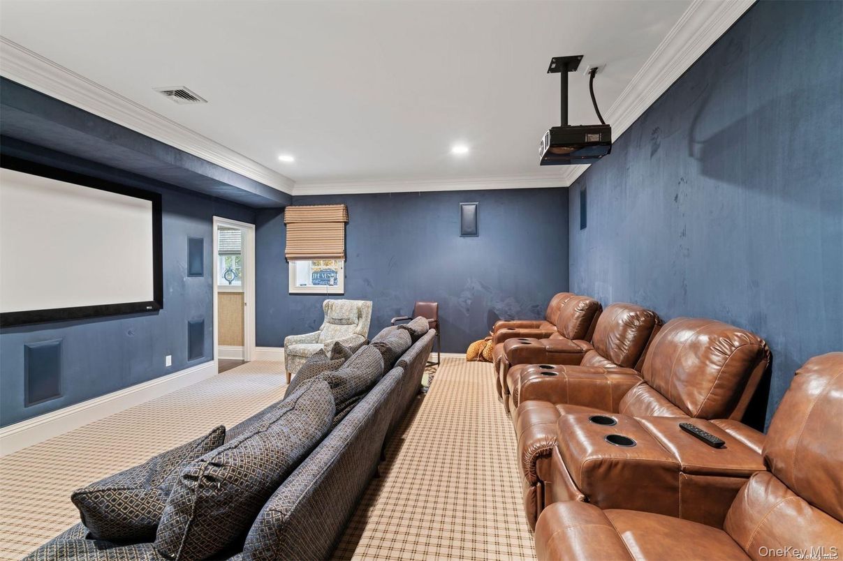 Home Theatre Room, Interior, Projection Screen, Recessed Lighting, Theatre Room