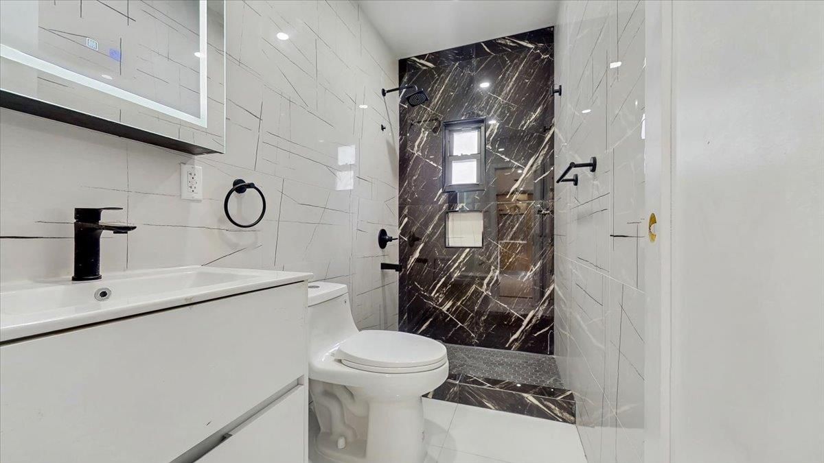 Bathroom, Glass Shower, Interior, Marble Walls