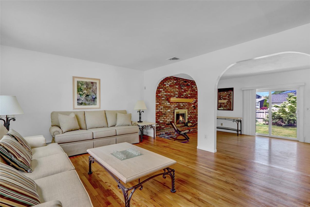 Fireplace, Interior, Living room, Stone Walls, Wood Texture Flooring