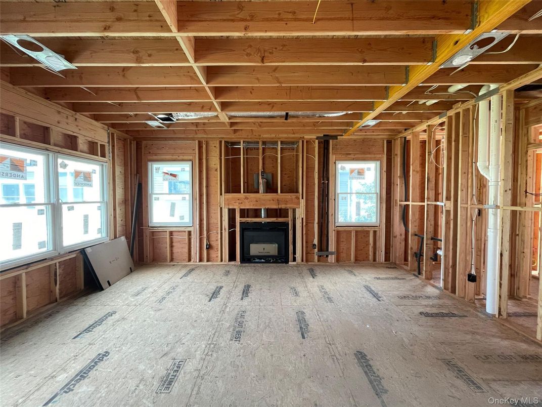 Empty room, Fireplace, Interior, Wooden Beams, Wooden Ceilings, Wooden Walls