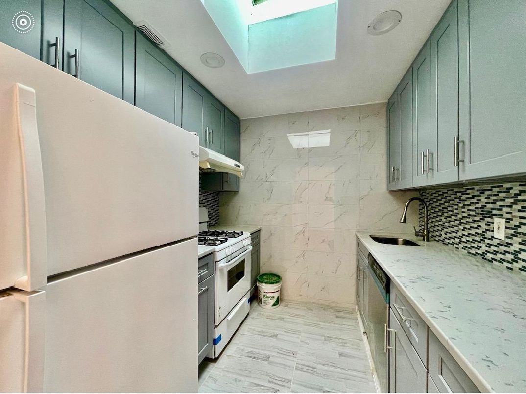 Interior, Kitchen, Marble, Marble Walls, Wood Texture Flooring