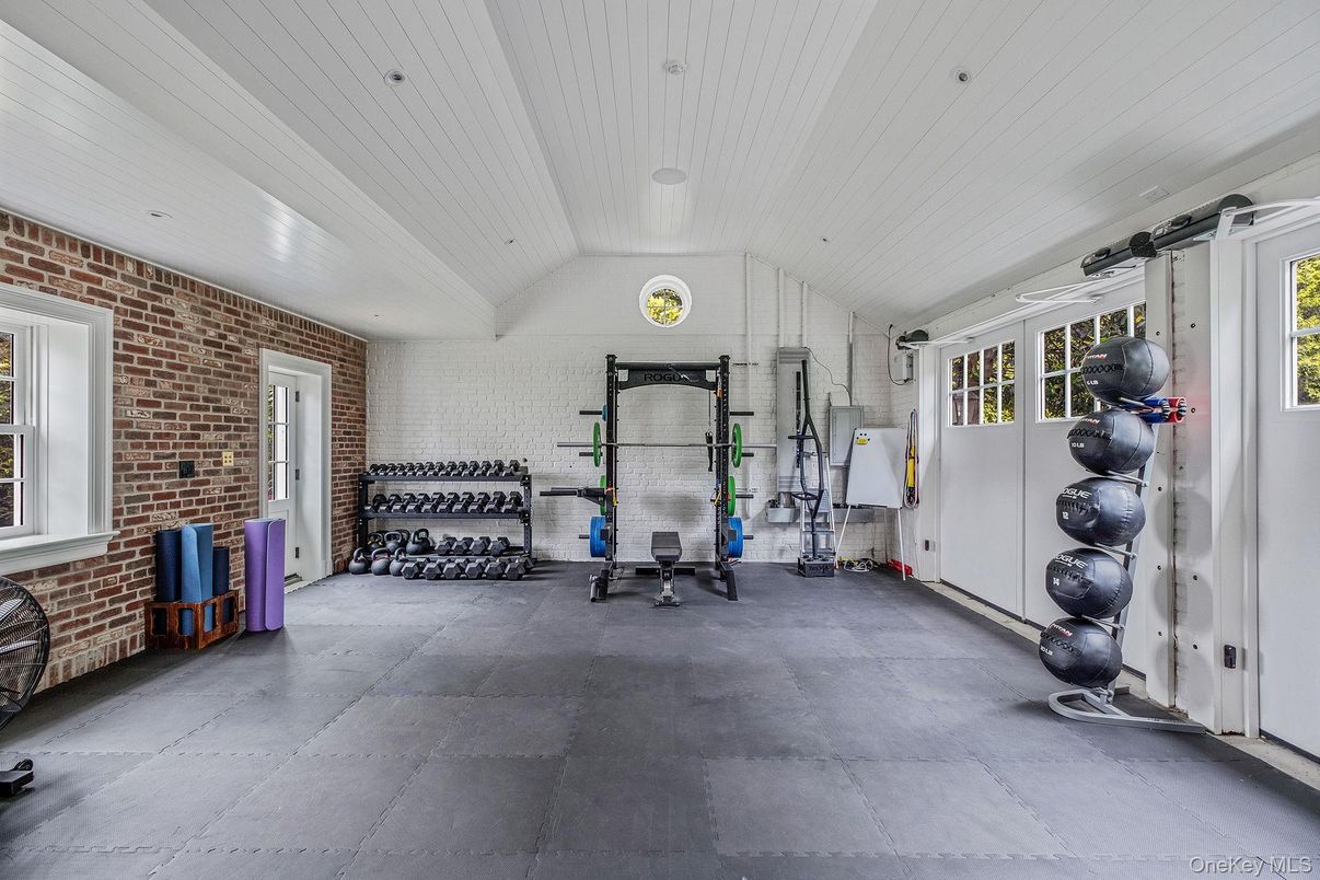 Fitness Equipment, Interior, Stone Walls