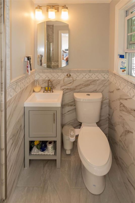 Bathroom, Interior, Marble Walls