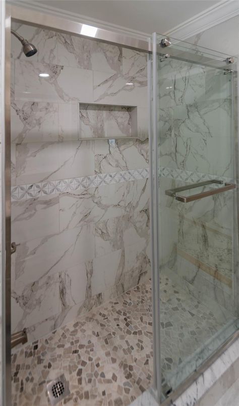 Bathroom, Glass Shower, Interior, Marble Walls
