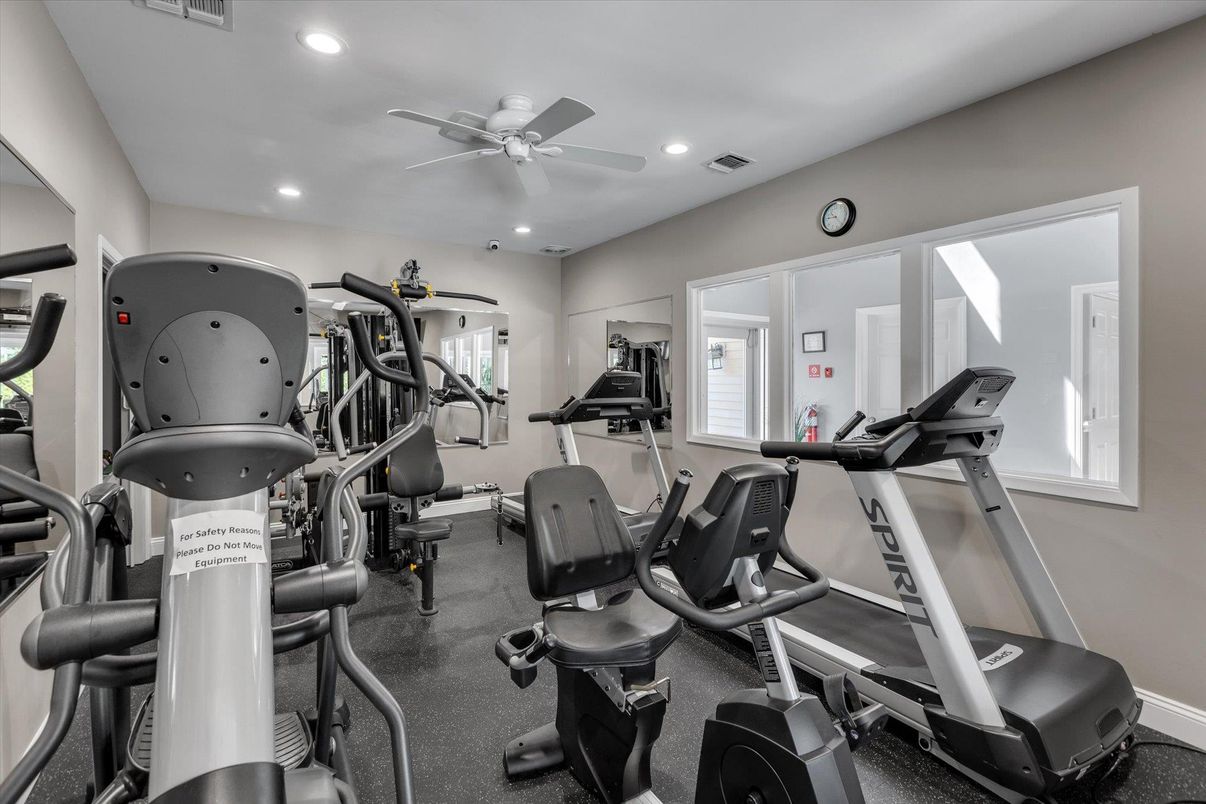 Fitness Equipment, Interior, Recessed Lighting