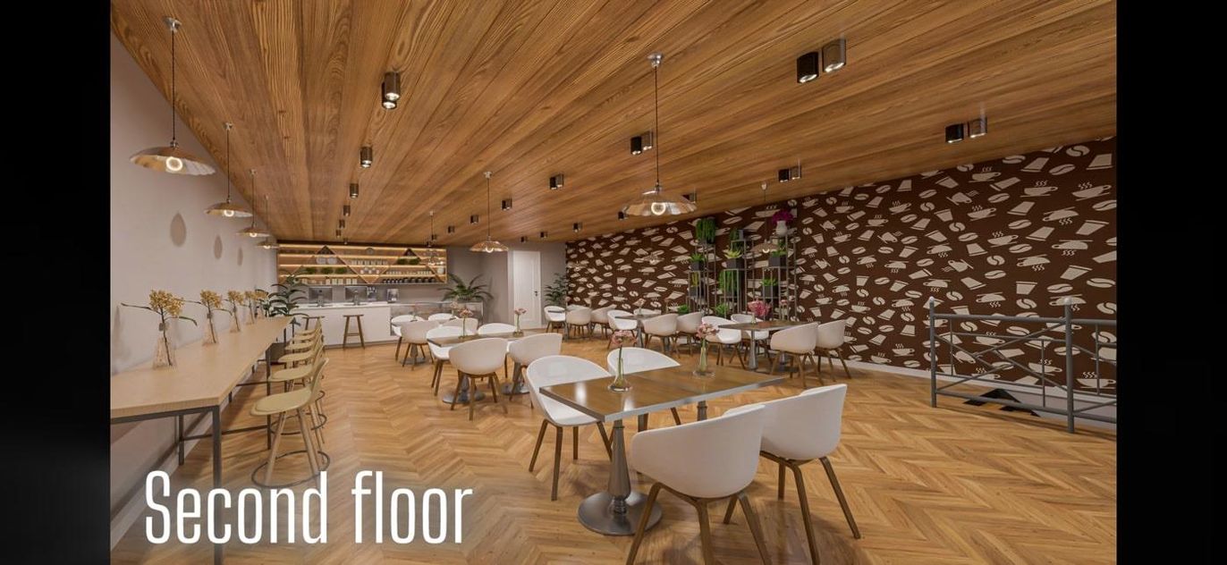 Dining room, Interior, Pendant Lights, Recessed Lighting, Wooden Ceilings, Wood Texture Flooring