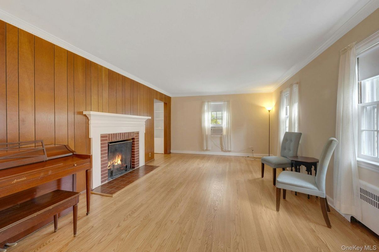 Fireplace, Interior, Piano, Wood Texture Flooring, Wooden Walls