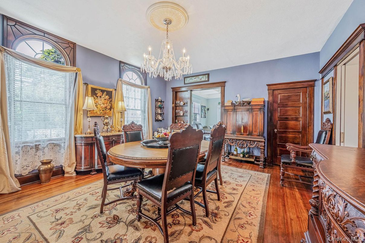 Chandelier, Dining room, Interior, Wood Texture Flooring