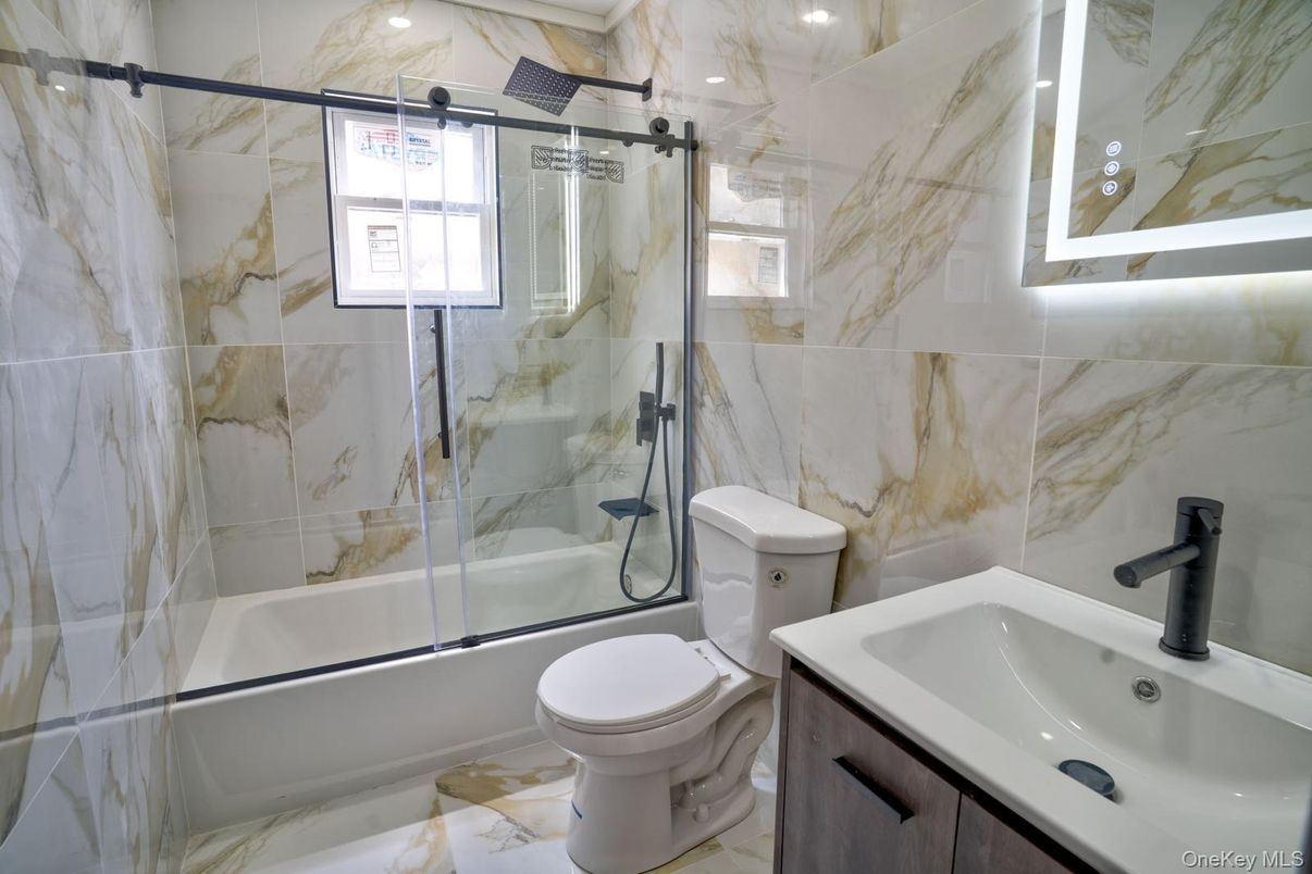 Bathroom, Glass Shower, Interior, Marble, Marble Walls