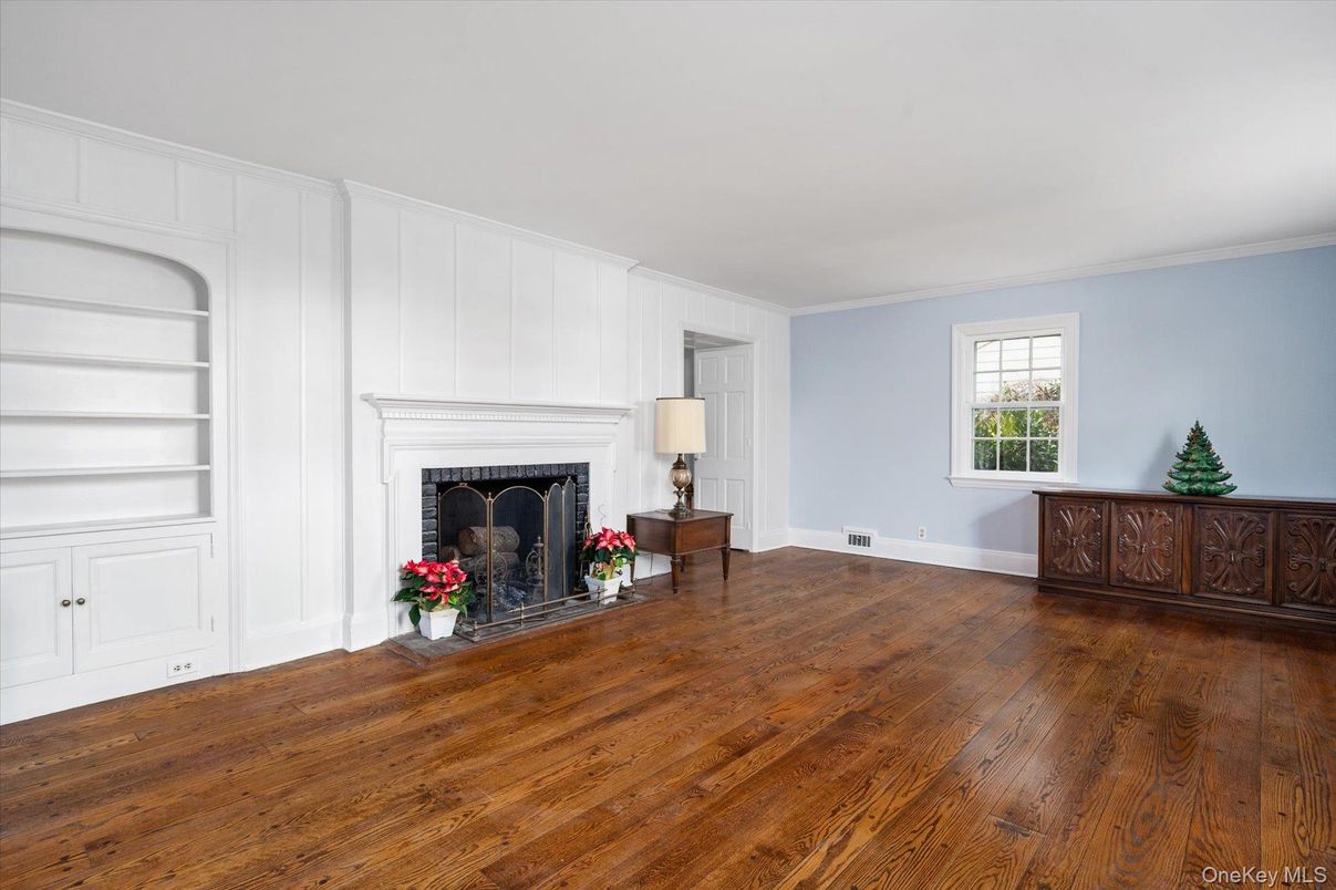 Empty room, Fireplace, Interior, Wood Texture Flooring