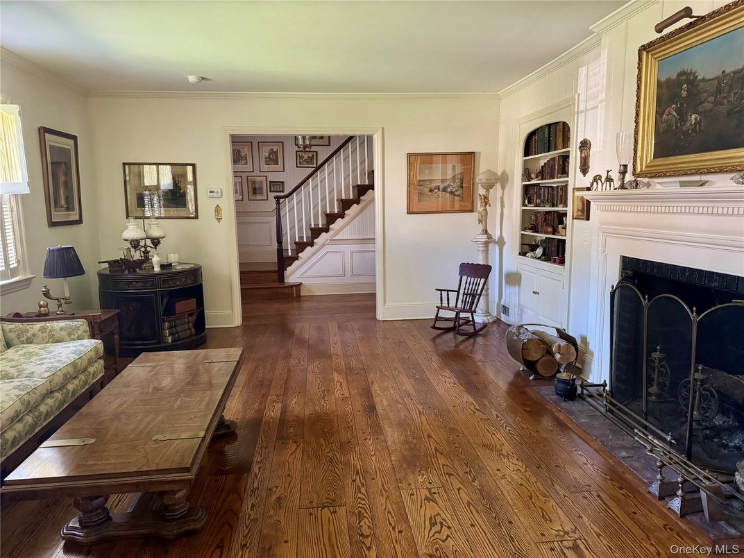 Fireplace, Home Office, Interior, Wood Texture Flooring