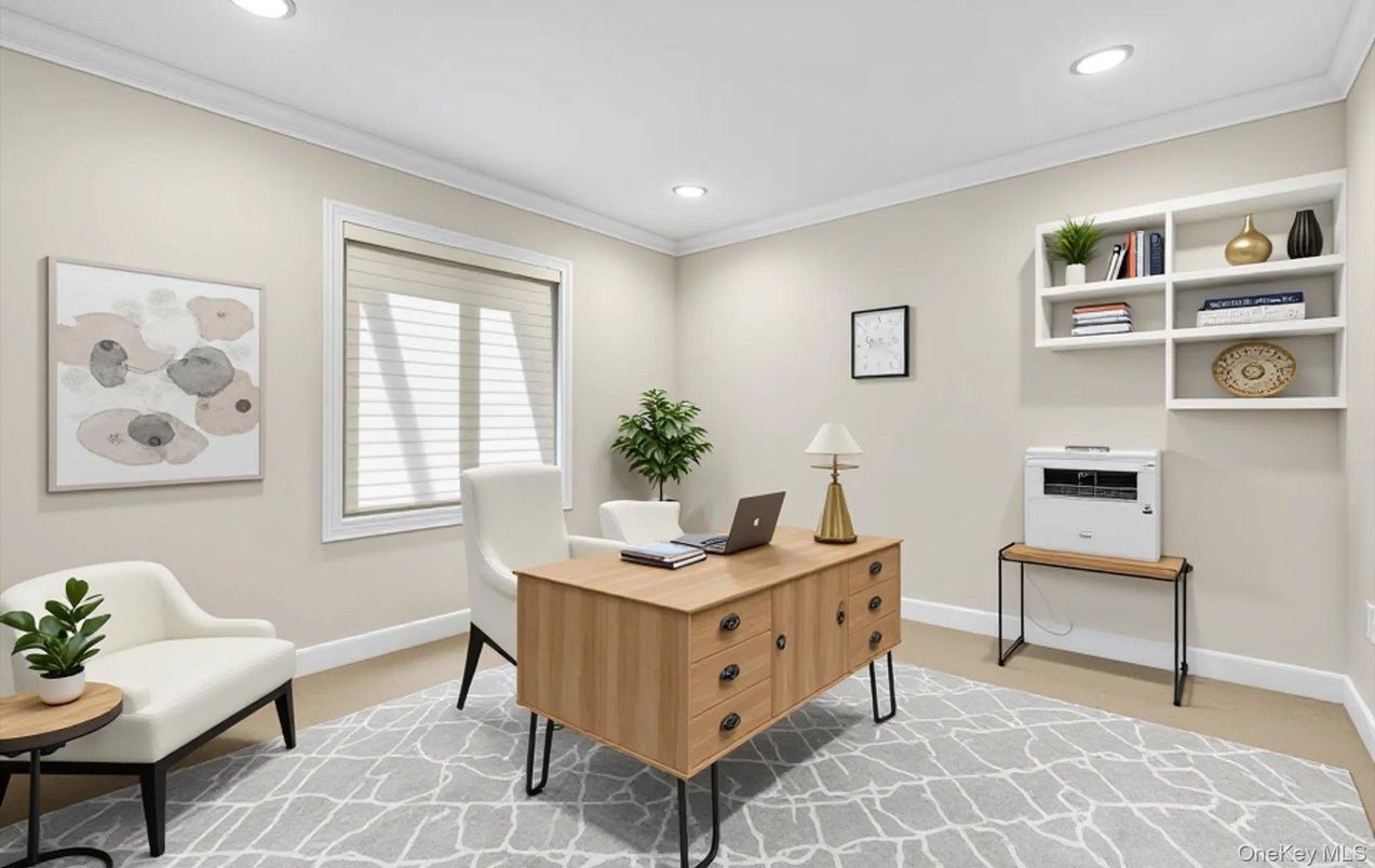 Home Office, Interior, Recessed Lighting