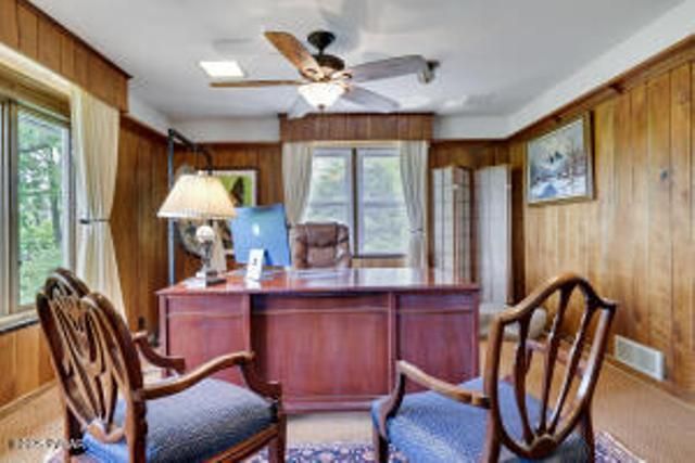 Home Office, Interior, Wooden Walls