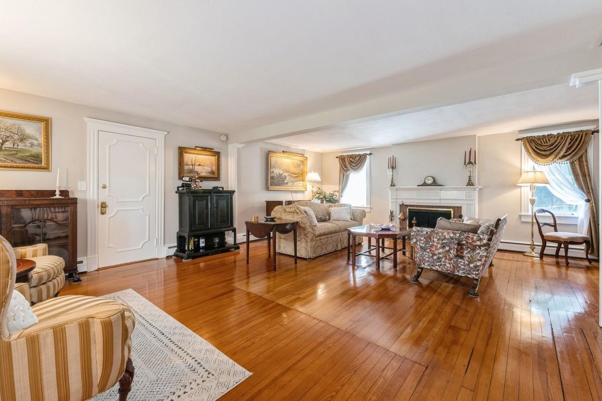 Fireplace, Interior, Living room, Wood Texture Flooring