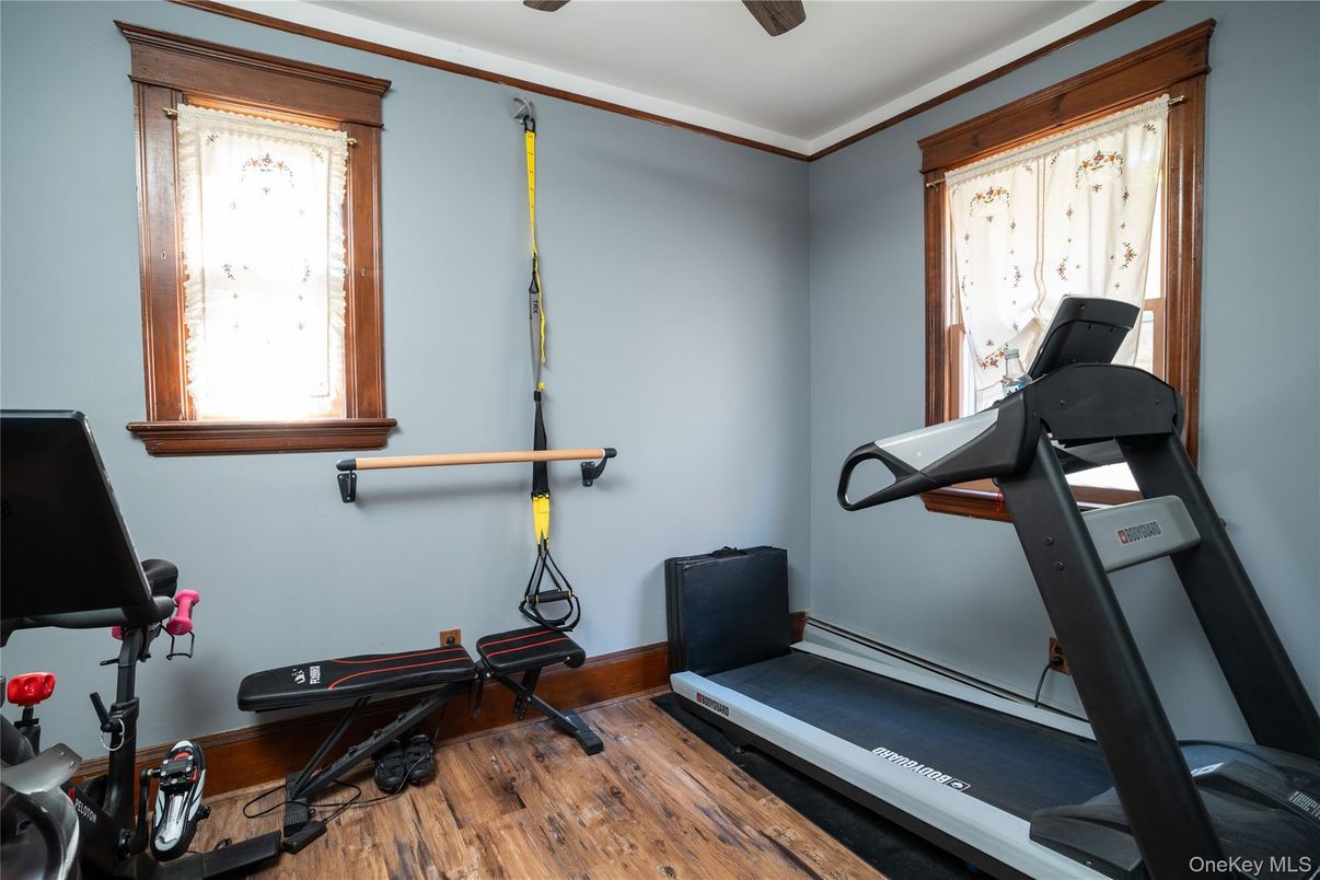 Fitness Equipment, Interior, Wood Texture Flooring