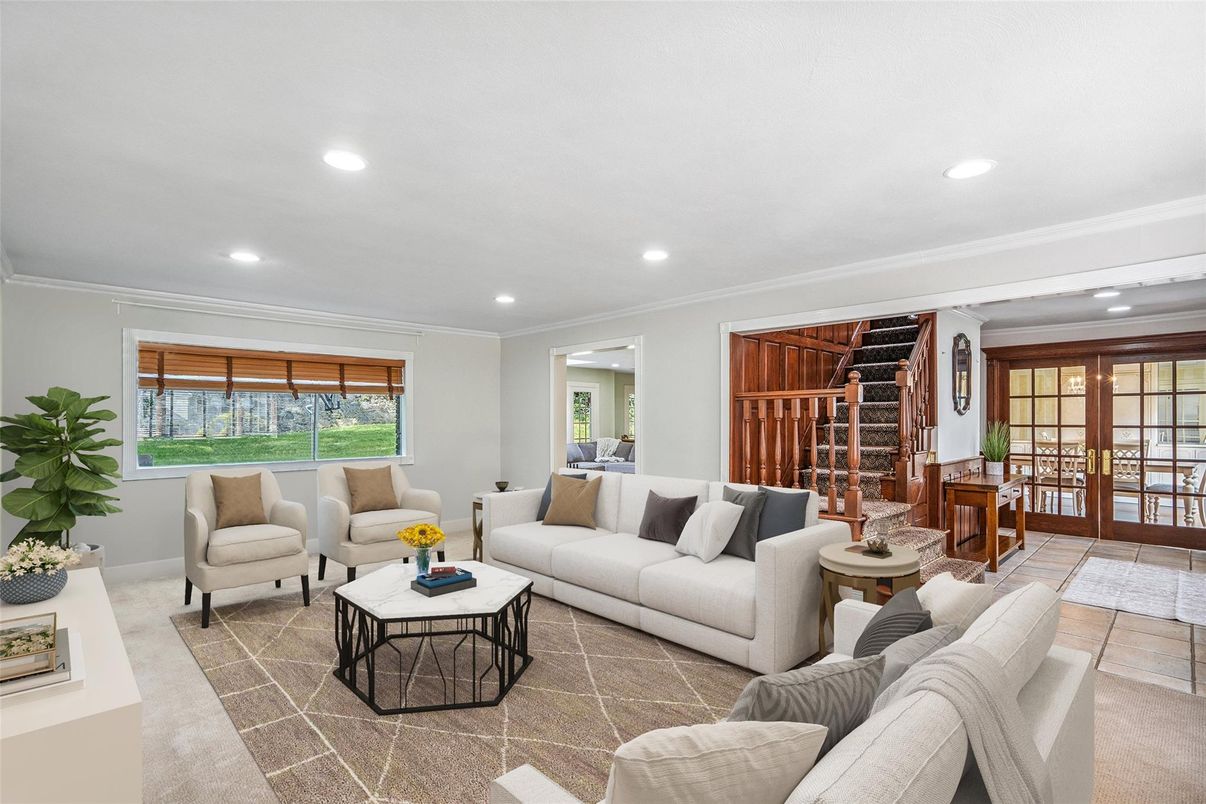 Interior, Living room, Recessed Lighting