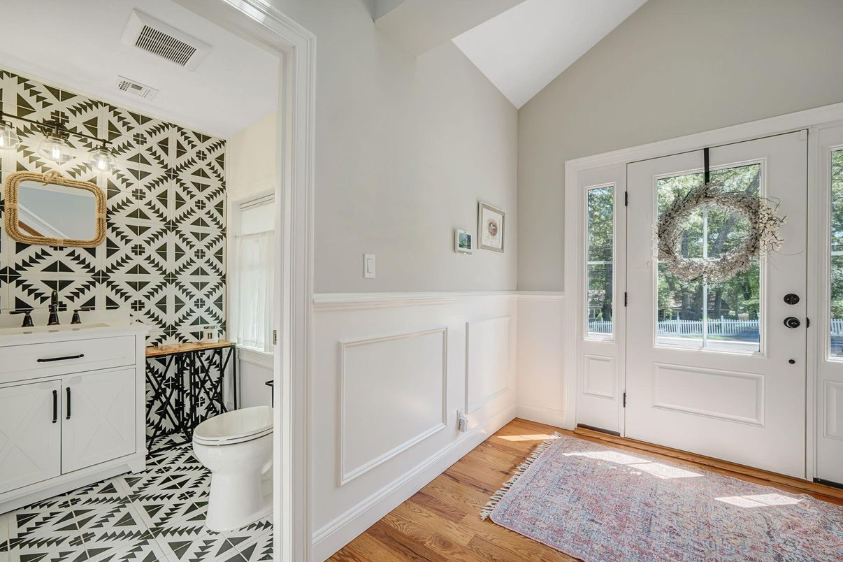 Bathroom, Interior, Wood Texture Flooring
