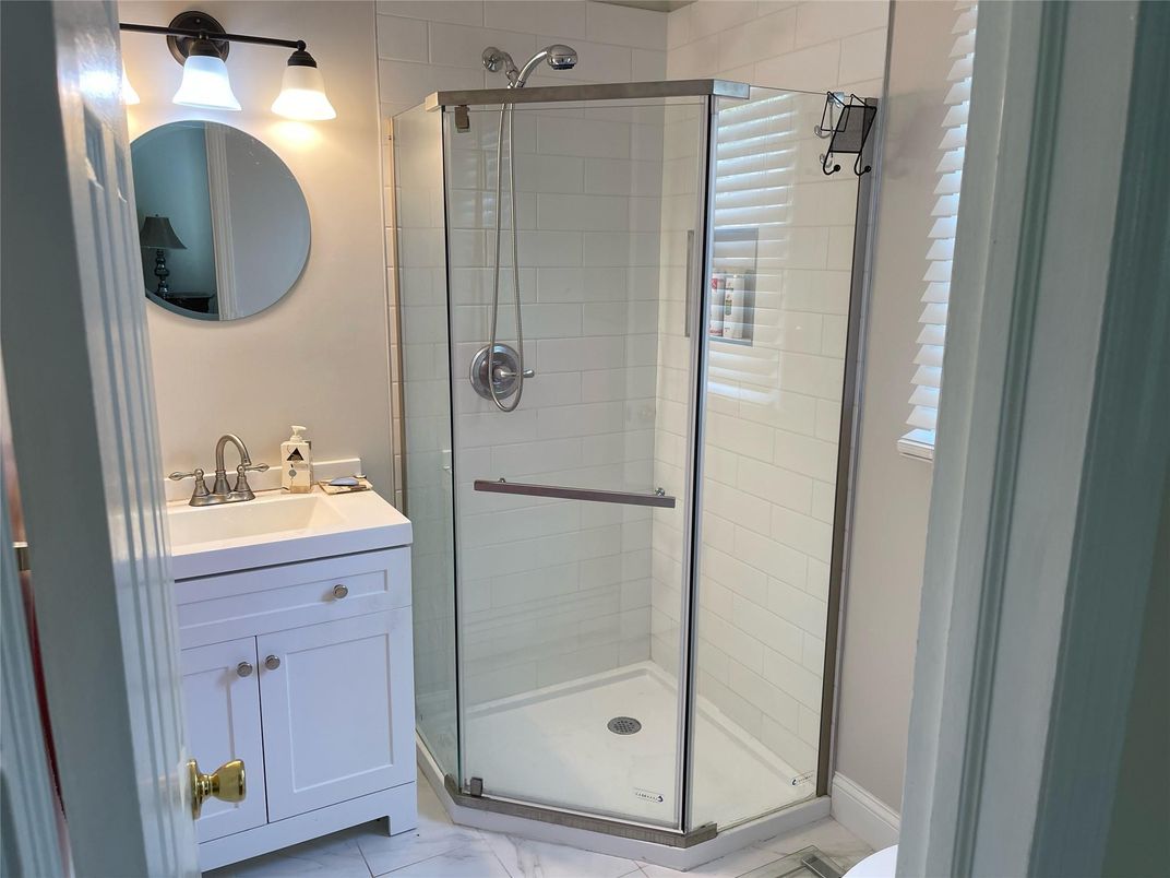 Bathroom, Glass Shower, Interior, Marble