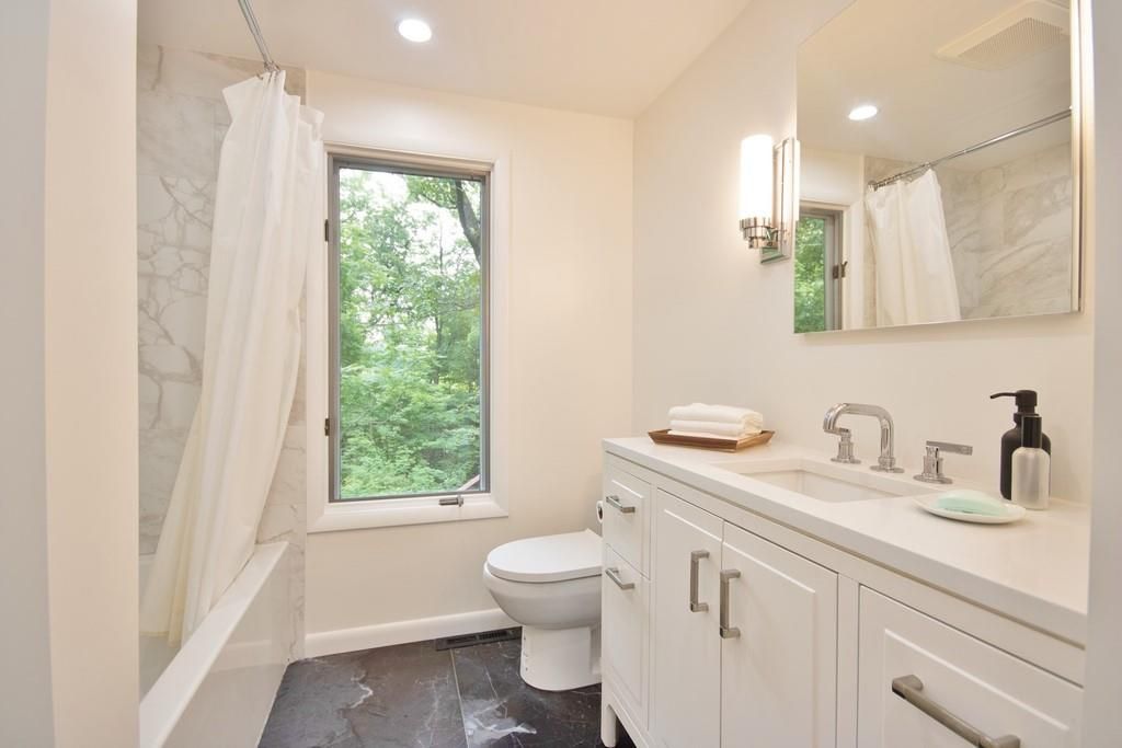 Bathroom, Interior, Marble Walls, Recessed Lighting