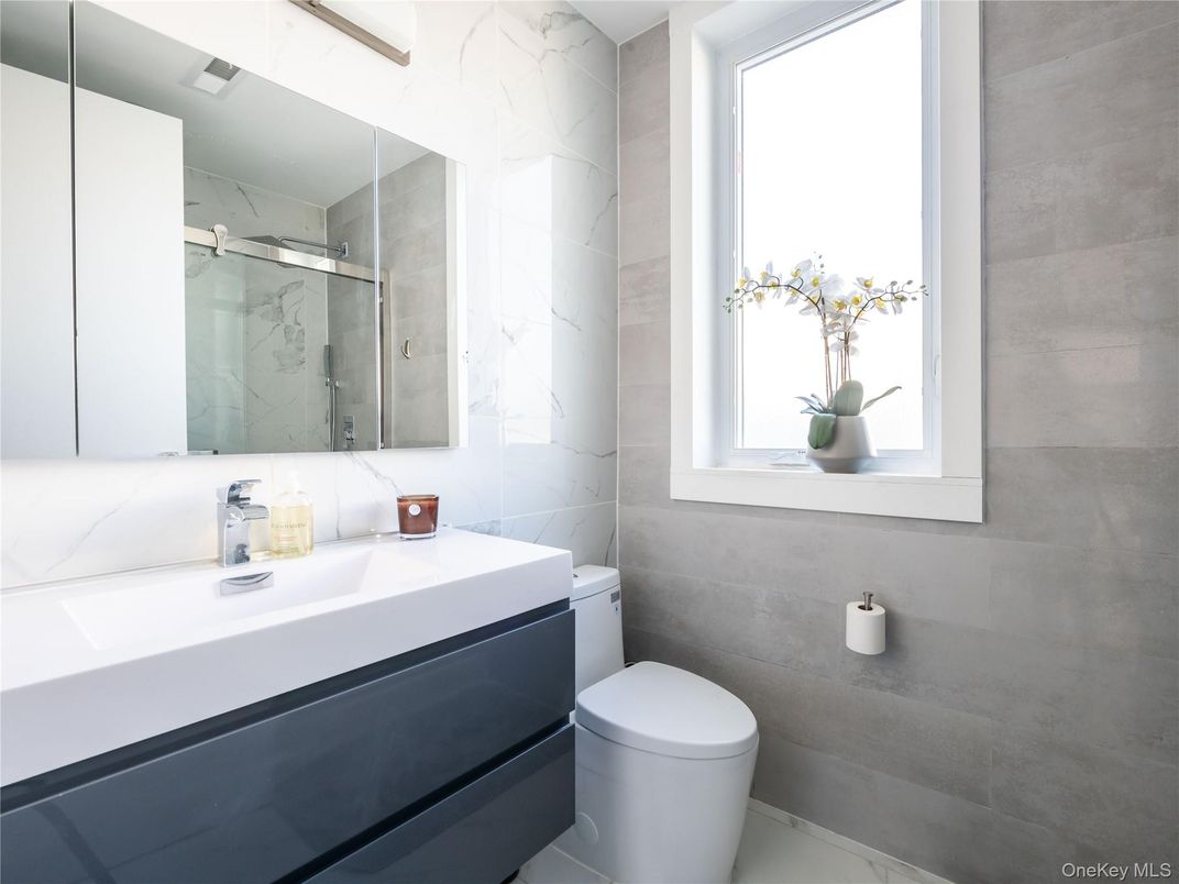 Bathroom, Glass Shower, Interior, Marble Walls