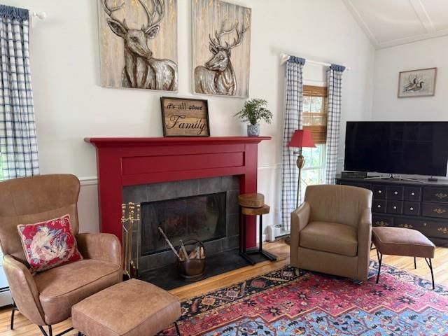 Fireplace, Interior, Living room, Wood Texture Flooring