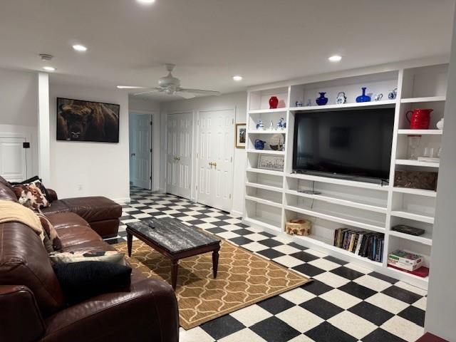 Interior, Living room, Recessed Lighting