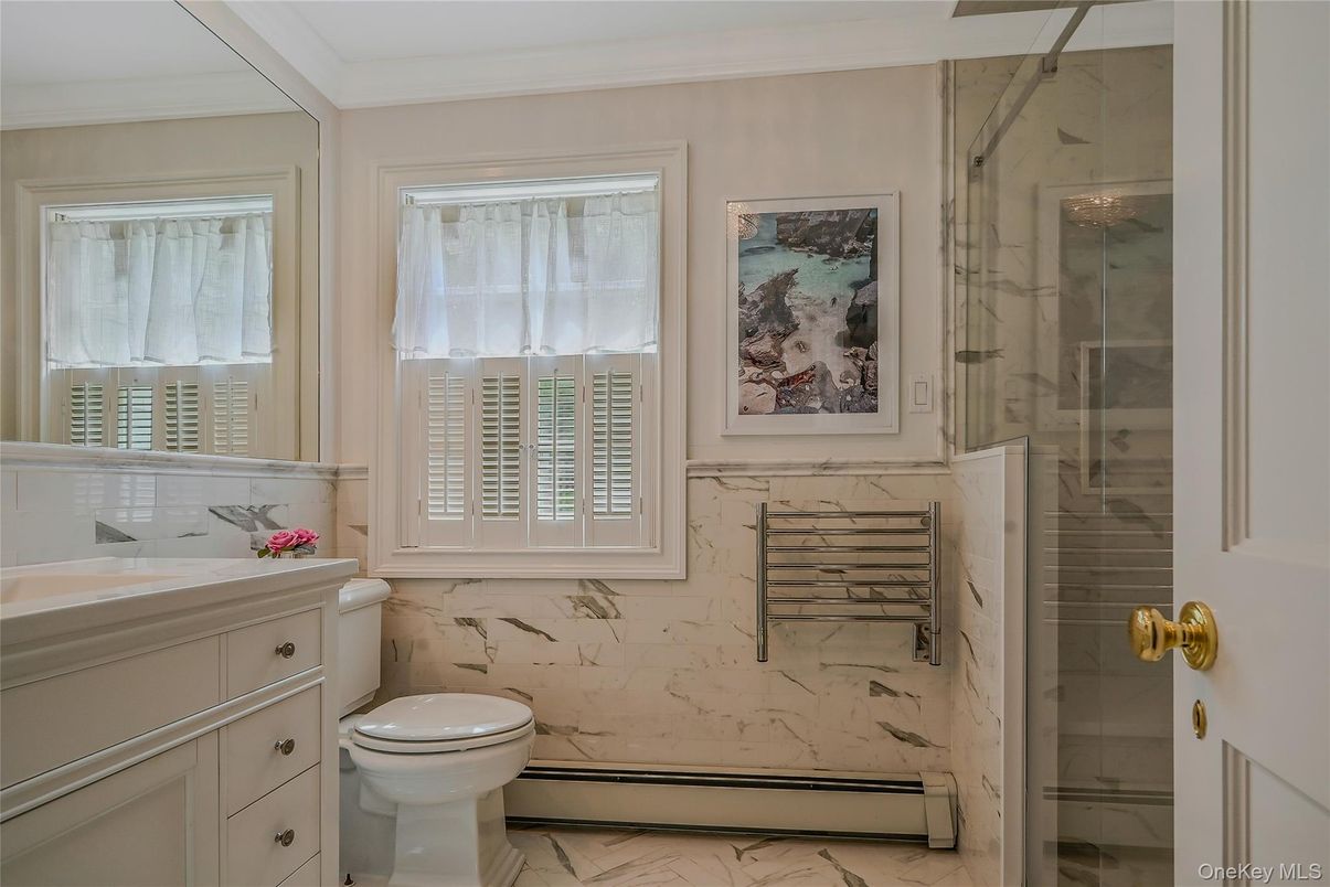 Bathroom, Glass Shower, Interior, Marble, Marble Walls