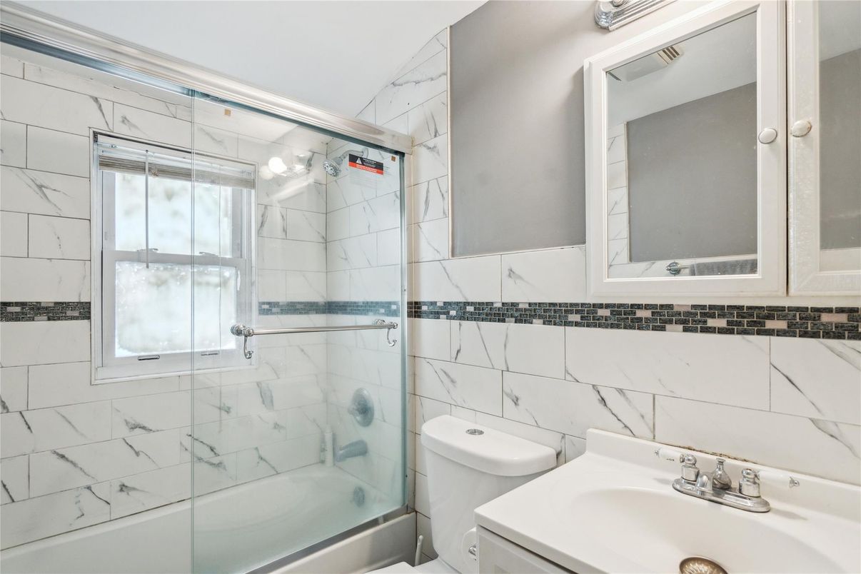 Bathroom, Glass Shower, Interior, Marble Walls