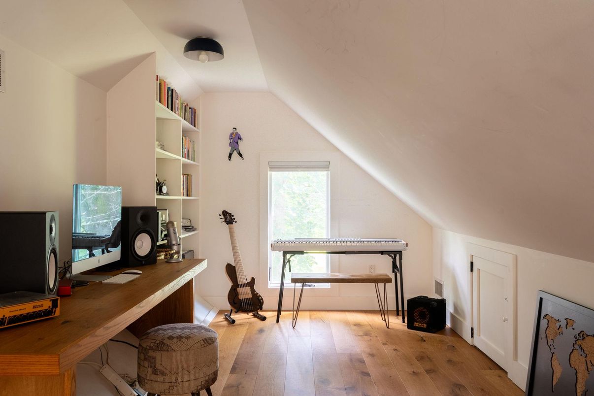 Home Office, Interior, Wood Texture Flooring