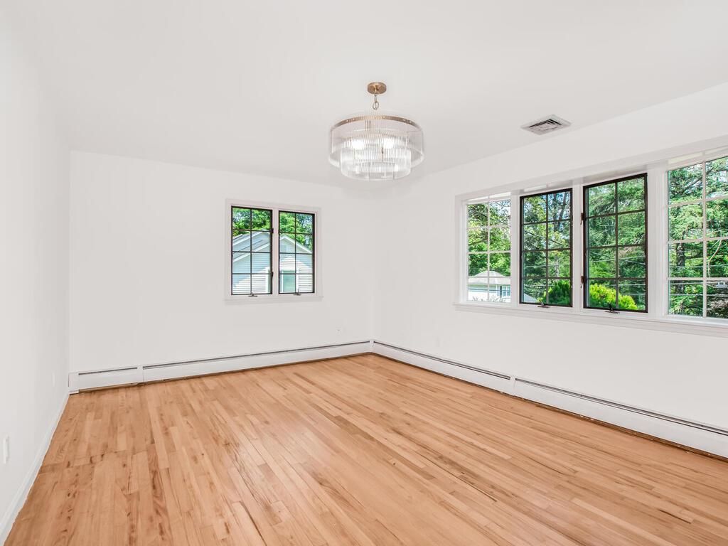 Chandelier, Empty room, Interior, Wood Texture Flooring