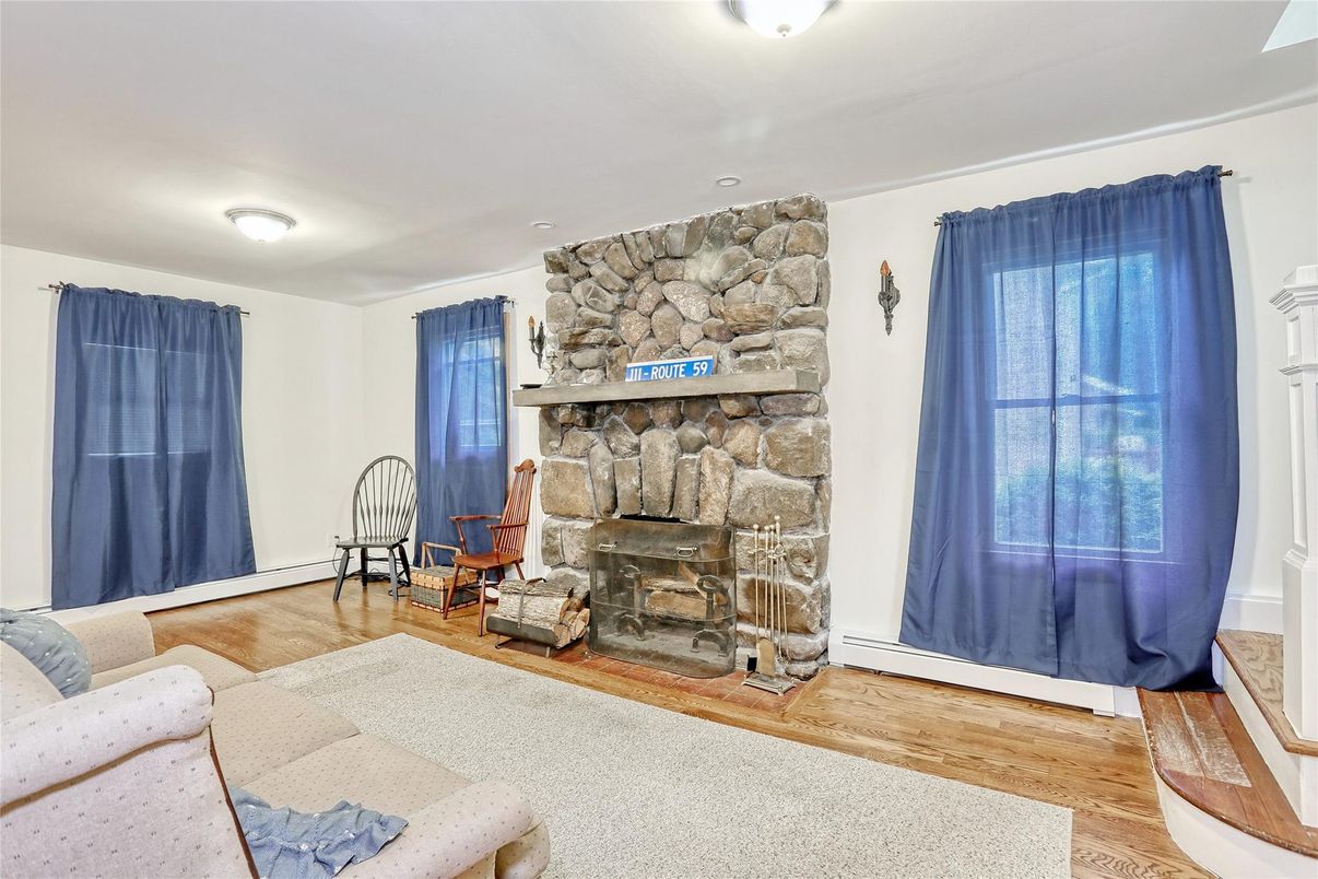 Fireplace, Interior, Stone Walls, Wood Texture Flooring