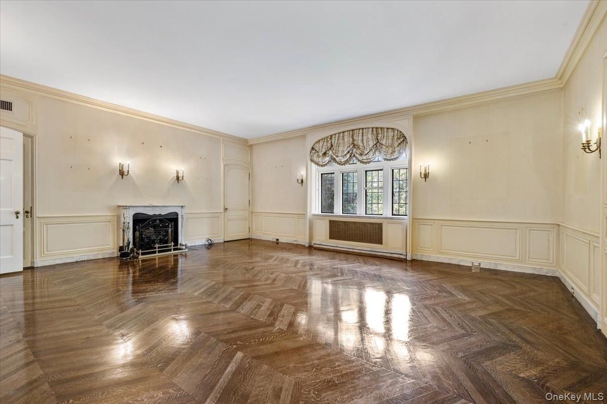Empty room, Fireplace, Interior, Wood Texture Flooring