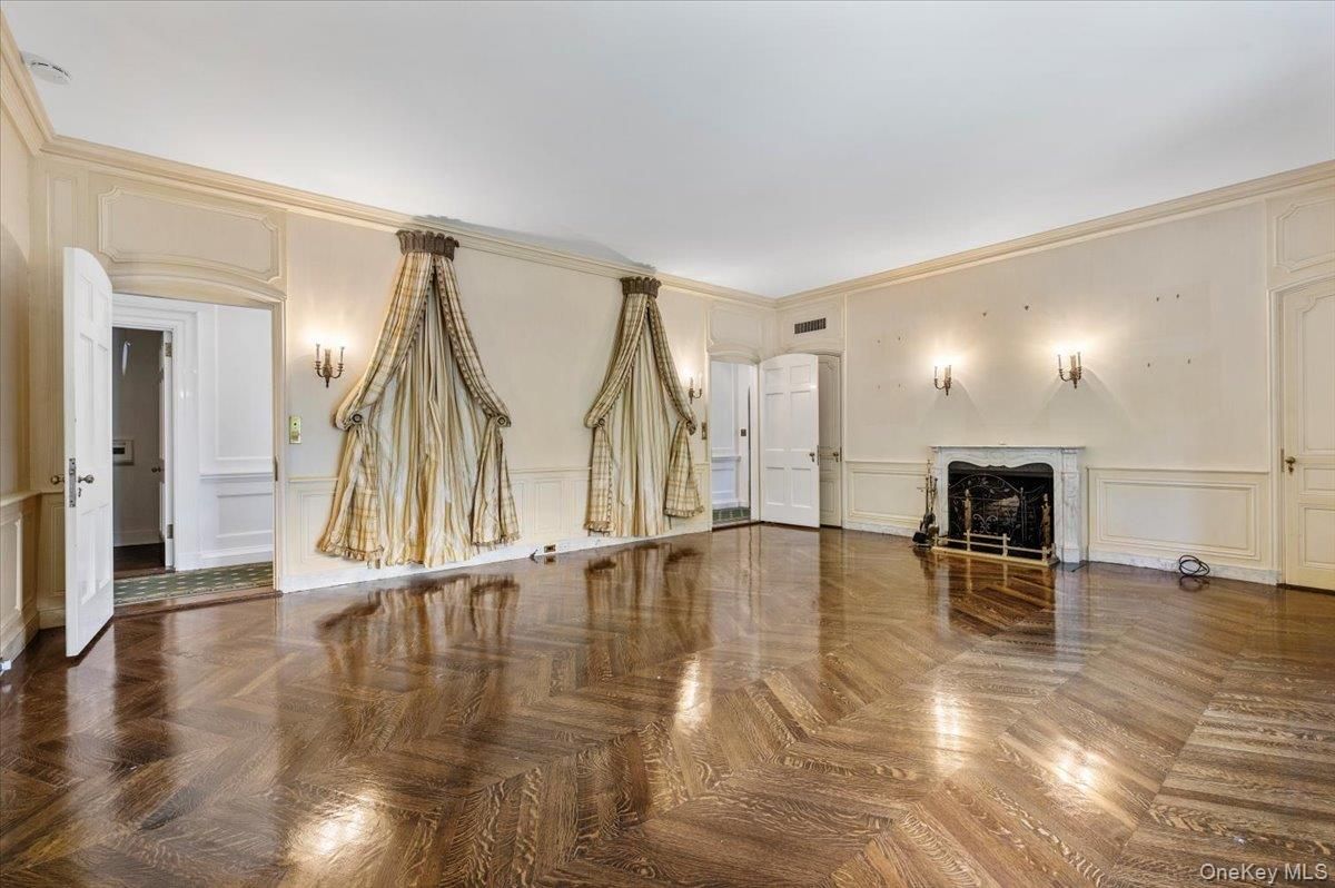 Empty room, Fireplace, Interior, Wood Texture Flooring