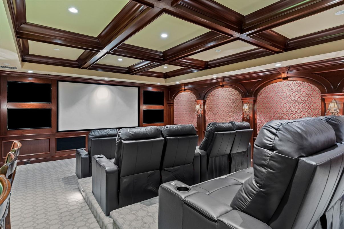 Home Theatre Room, Interior, Projection Screen, Recessed Lighting, Theatre Room