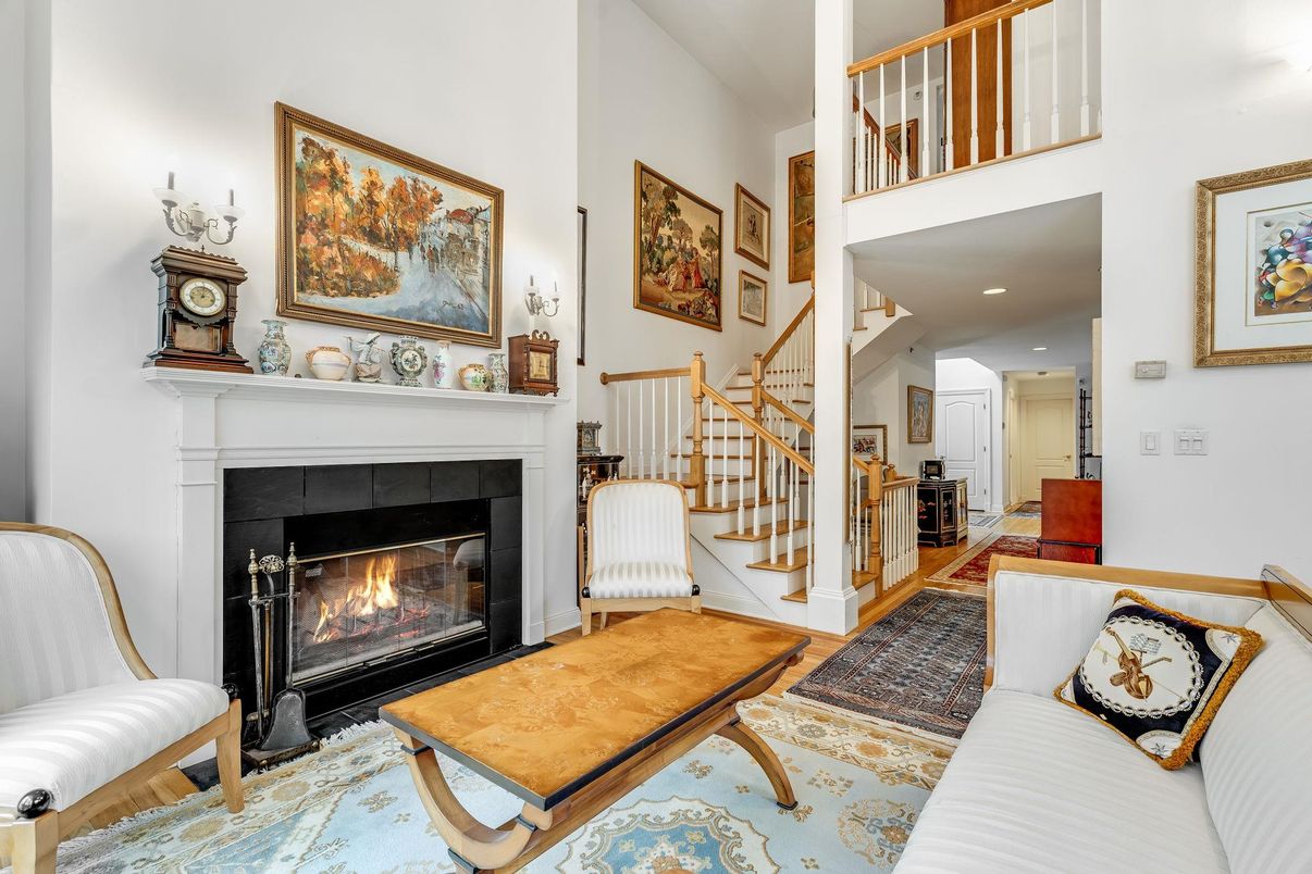 Fireplace, Interior, Living room, Recessed Lighting