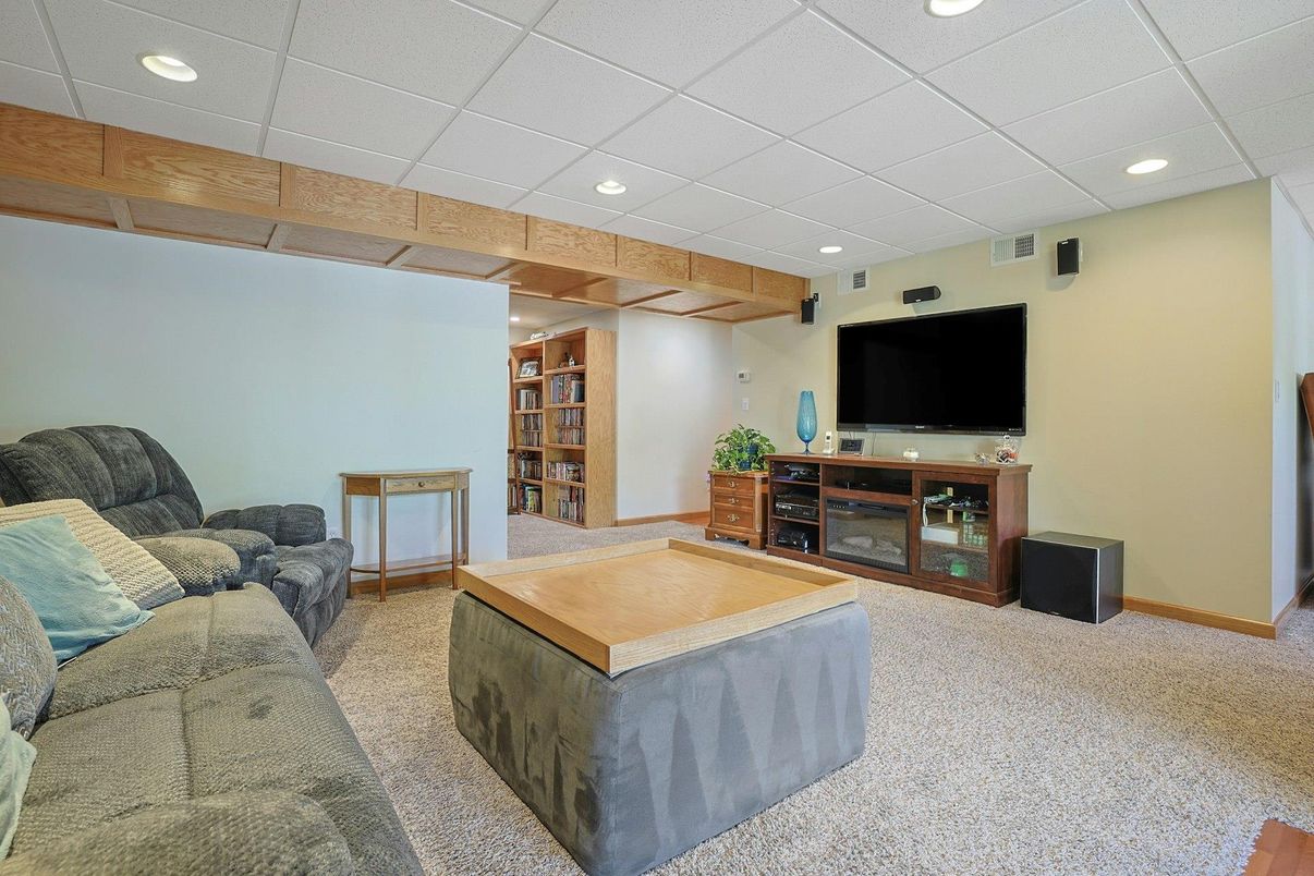 Interior, Living room, Recessed Lighting